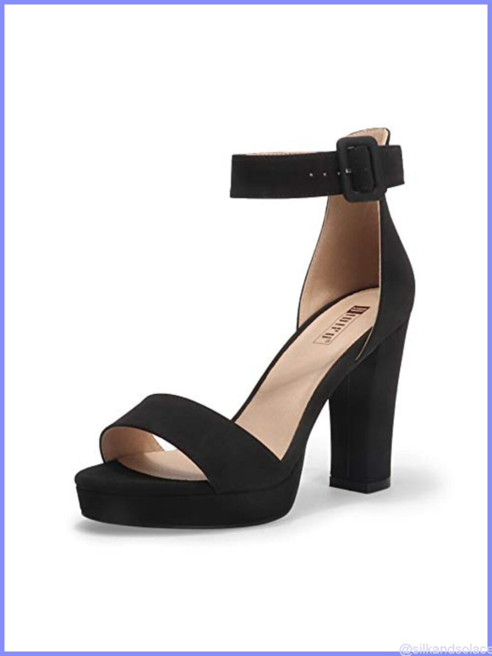 Platform Chunky High Heels Open Toe Ankle Strap Rhinestone Heeled Sandals